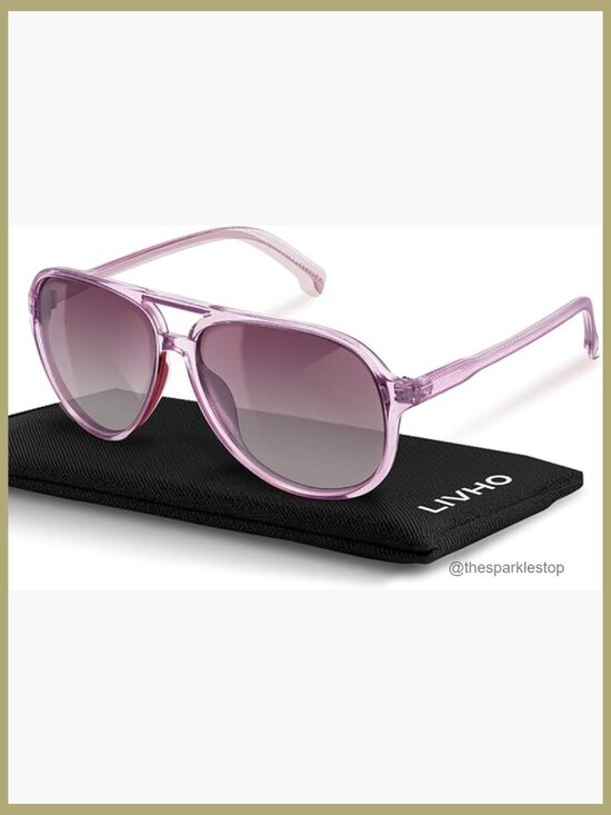 Polarized Aviator Sunglasses, UV Protection, Lightweight Plastic Frame main image 6